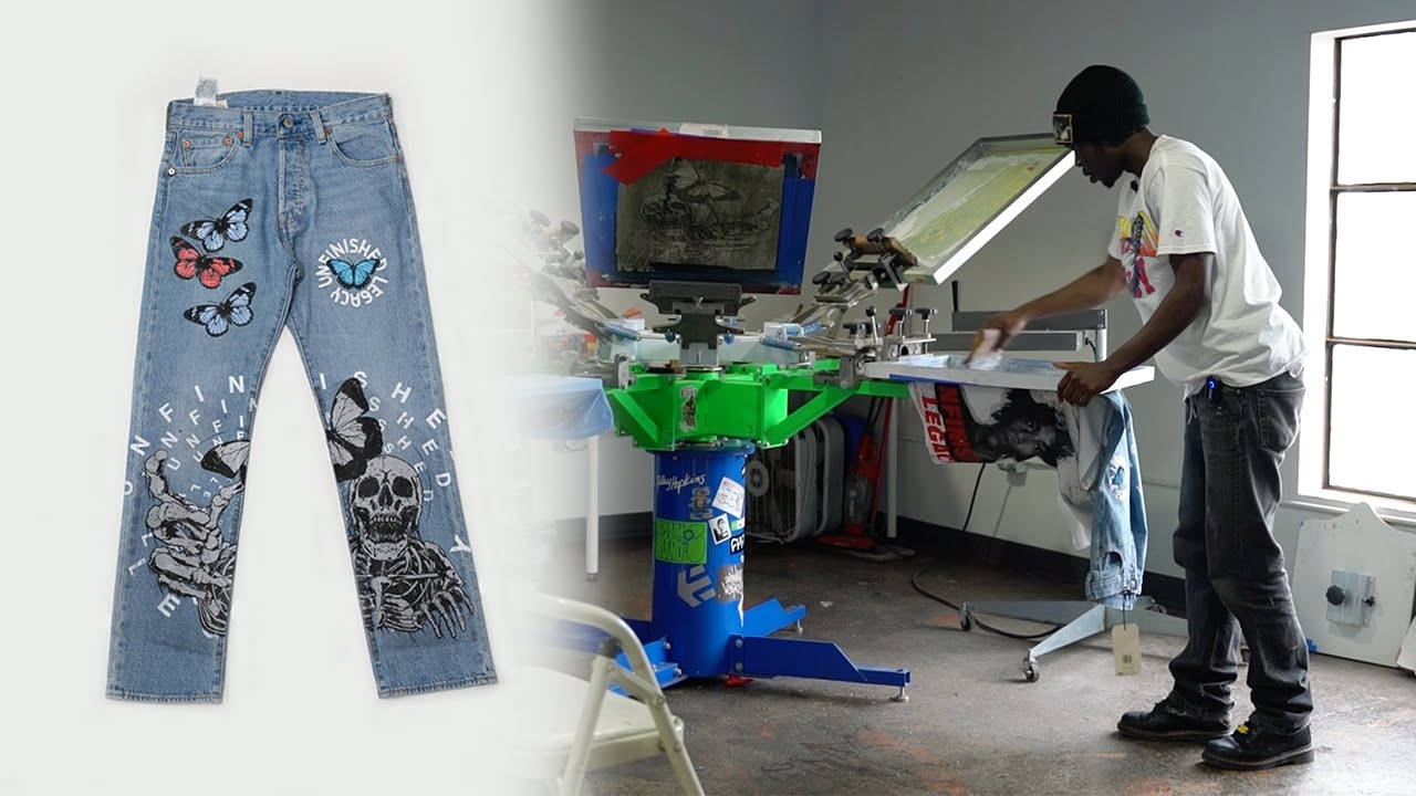 How To Screen Print On Denim Pants || Unfinished Legacy