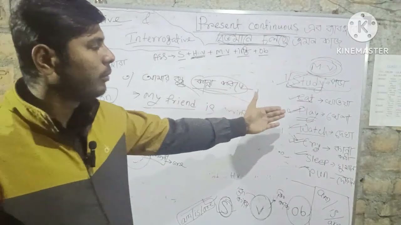 Create assertive and interrogative sentence using the present continuous tense