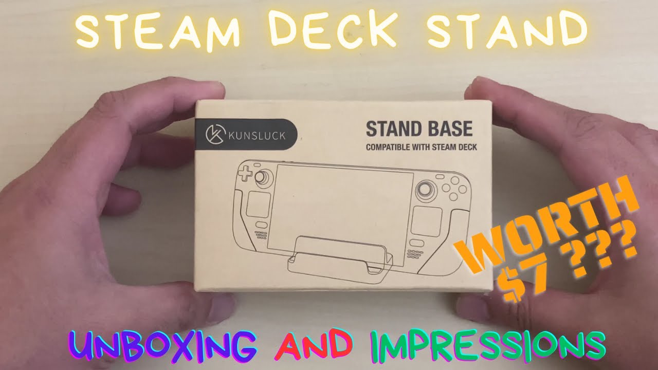 $7 Budget Steam Deck Stand - KUNSLUCK Stand Base - Quick Unboxing and Impressions #2023