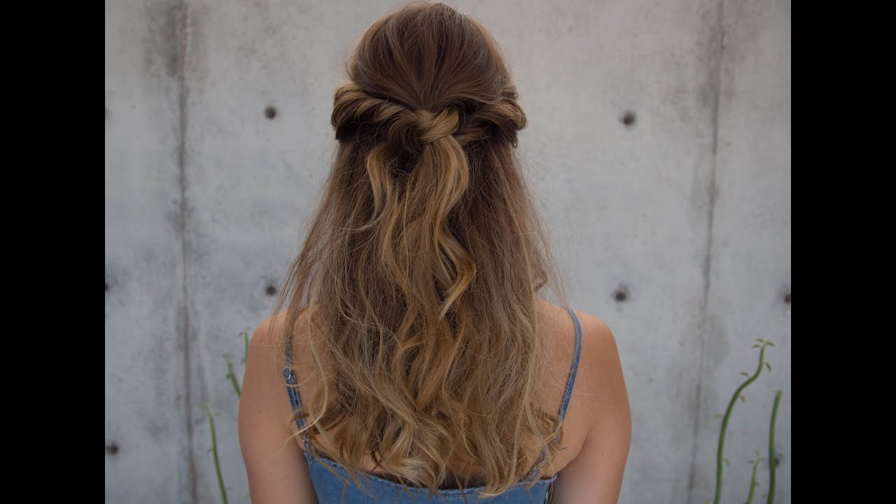 Half Up Romantic Knotted Style