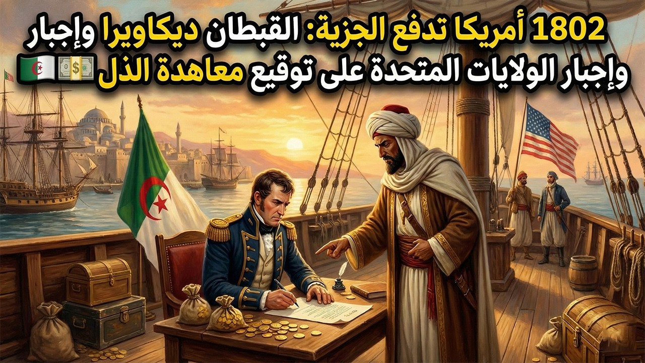 1802 أمريكا تدفع الجزية: القبطان ديكاويرا وإجبار الولايات المتحدة على توقيع معاهدة الذل💵