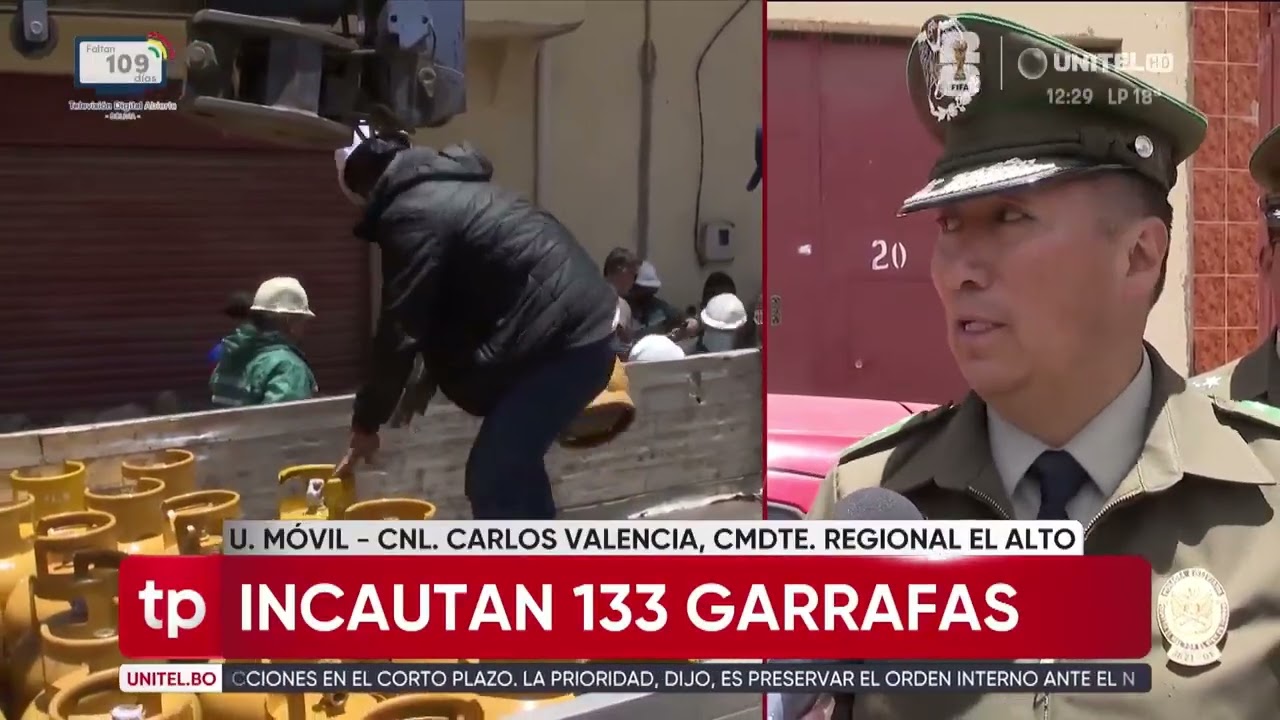 Intervienen una casa en El Alto en la que se “acopiaba” GLP