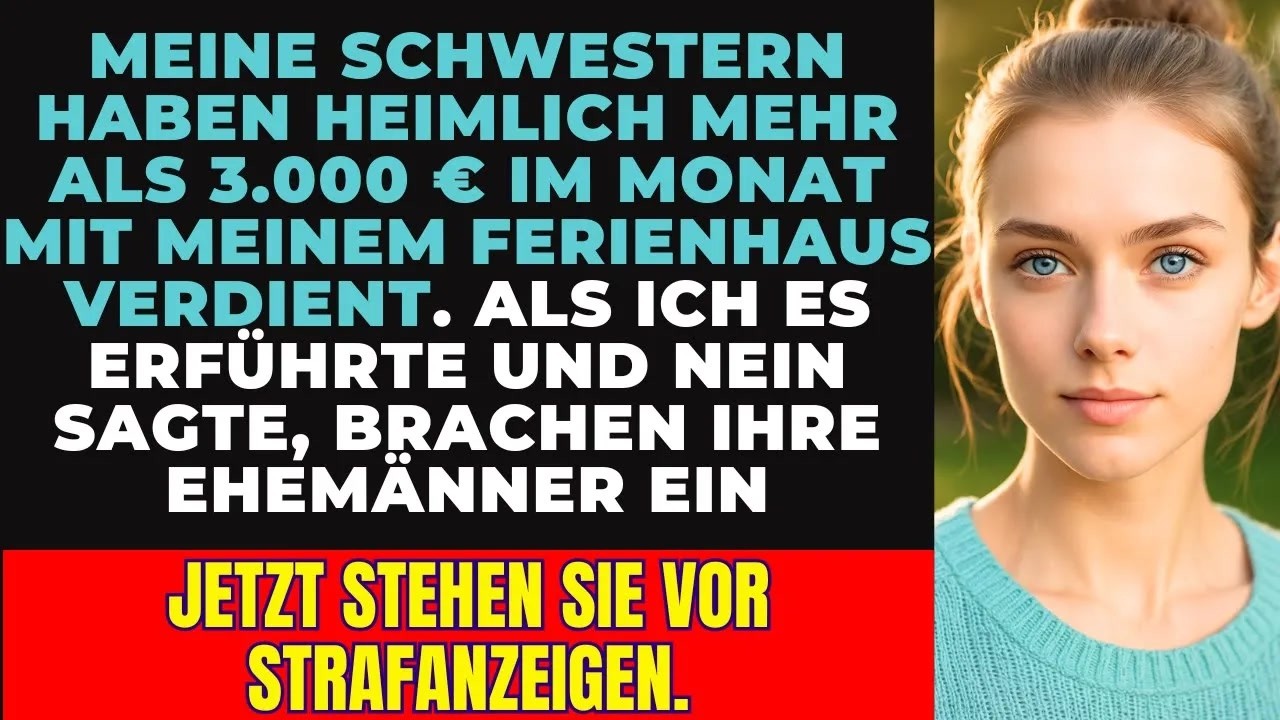 Meine Schwestern verdienen heimlich 3.000 € im Monat mit MEINEM Haus – Jetzt droht ihnen der Prozess