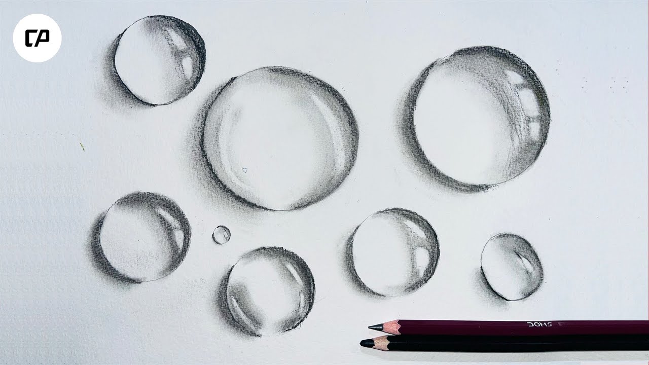 How to draw bubbles | Bubble Drawing | Bubble Sketching | Bubble Art | On White paper