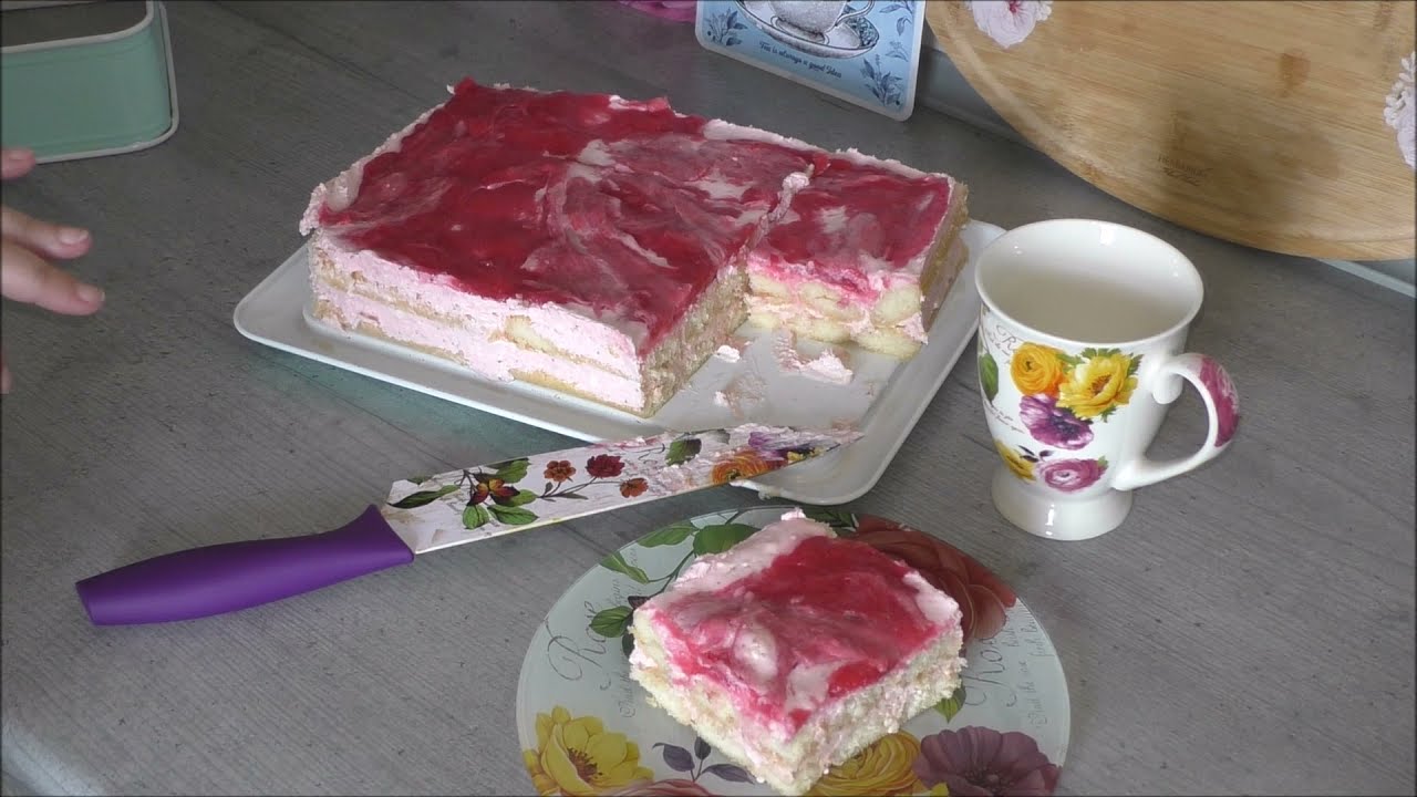 Erdbeer-Mascarpone-Torte ohne backen - NO BAKE - kalter Kuchen für heiße Tage