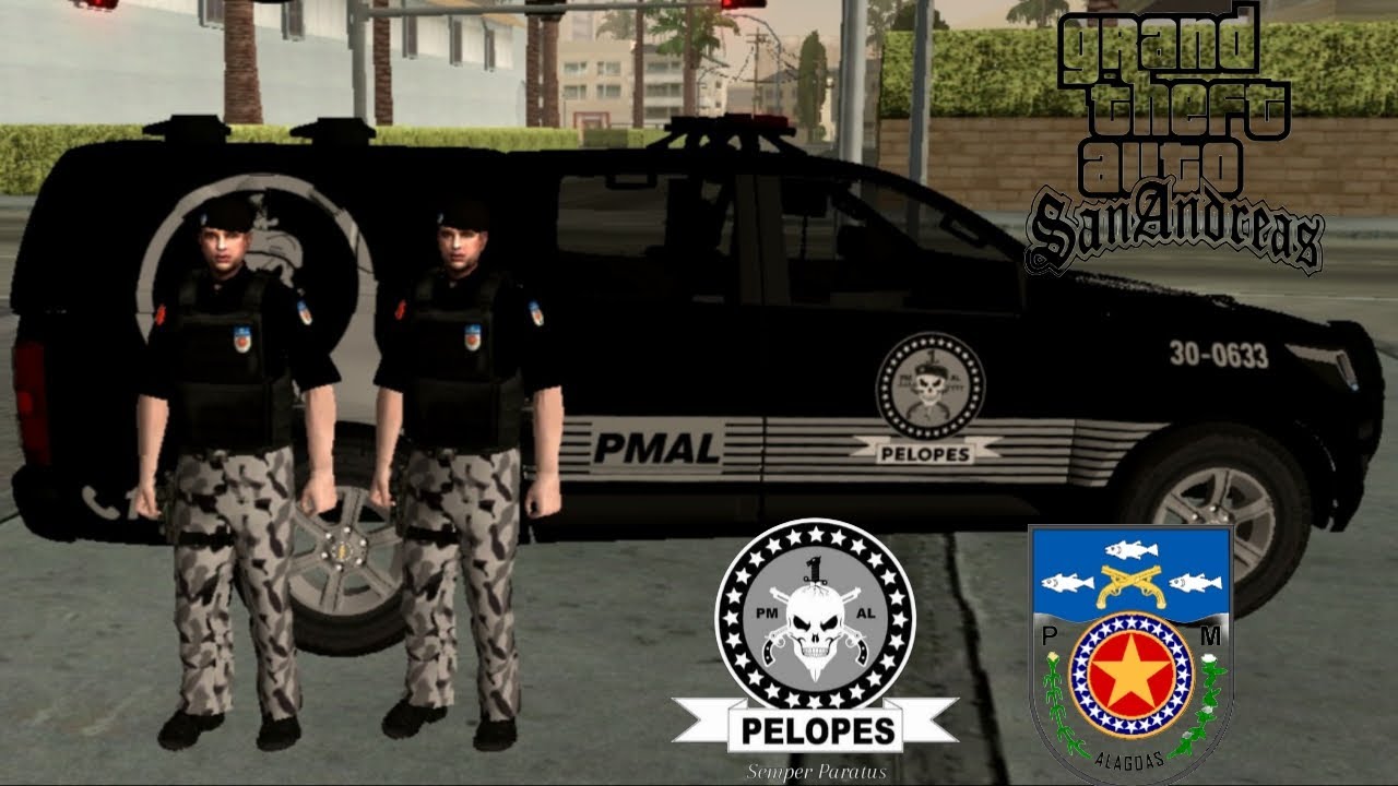 PATRULHAMENTO+ROUBO A CAIXA ELETRÔNICO  PELOPES PMAL. GTA MOD POLICIA