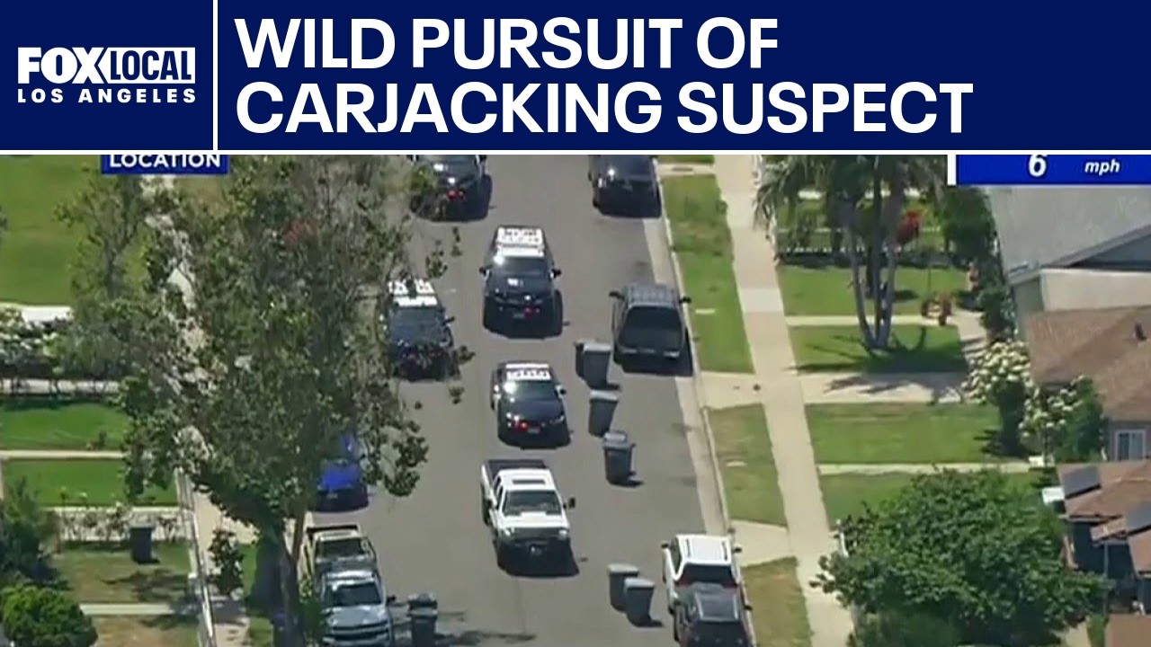 Pursuit of carjacking suspect