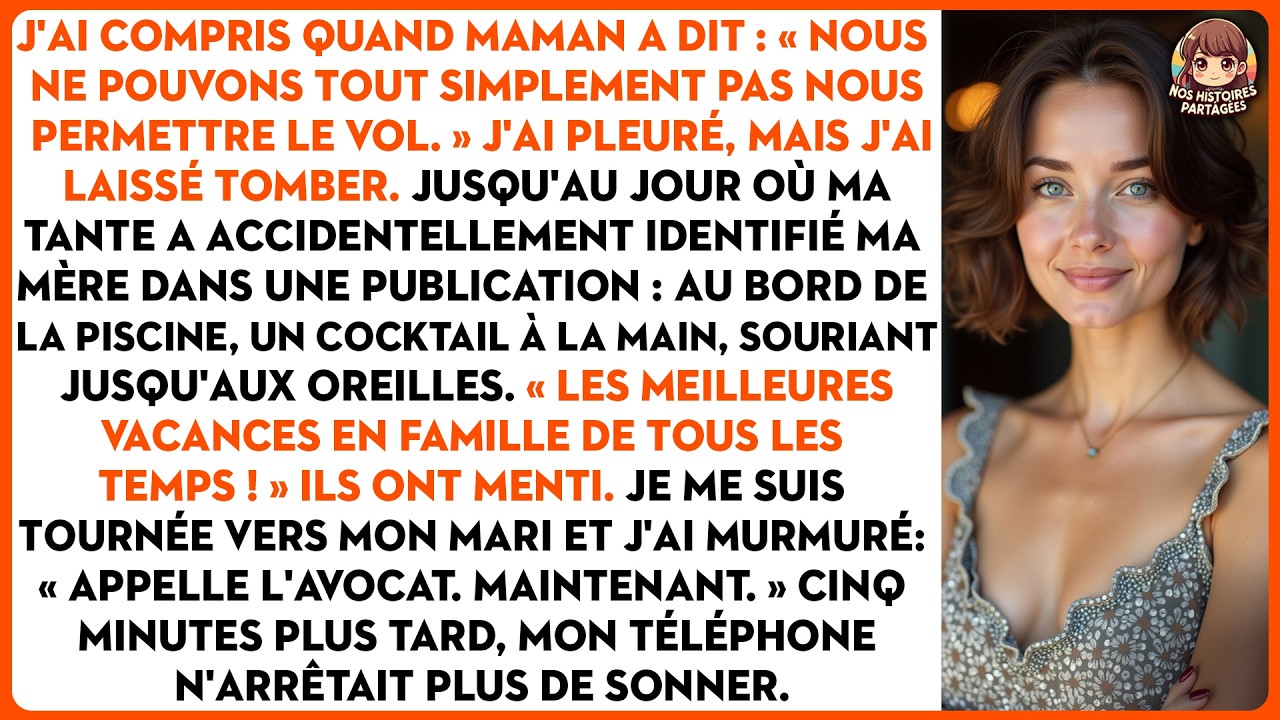 J'ai compris quand maman a dit : « Nous ne pouvons tout simplement pas nous permettre le vol. »...