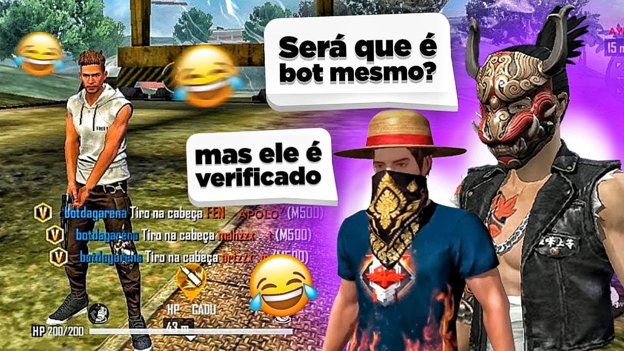 FINGI SER BOT DA GARENA VERIFICADO NO FREE FIRE 🤣🔥 - UM BOT DIFERENCIADO 🤡