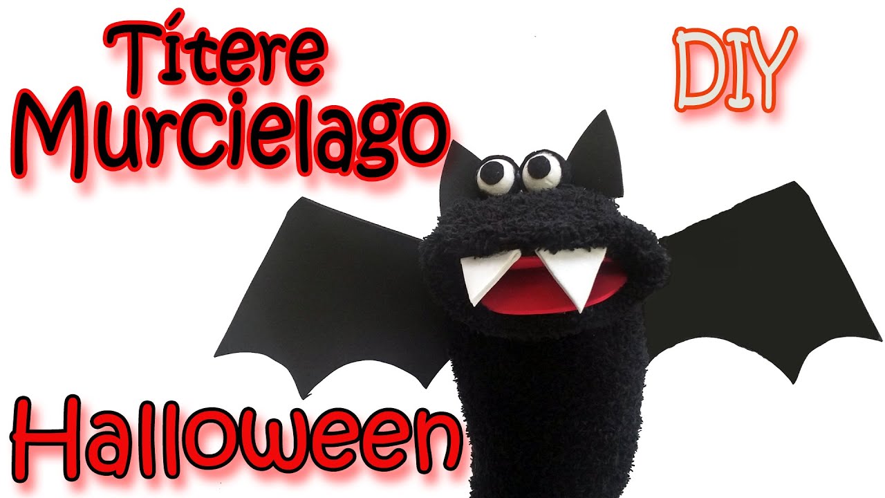 Títere Murcielago -Manualidades para Halloween - Manualidades para todos