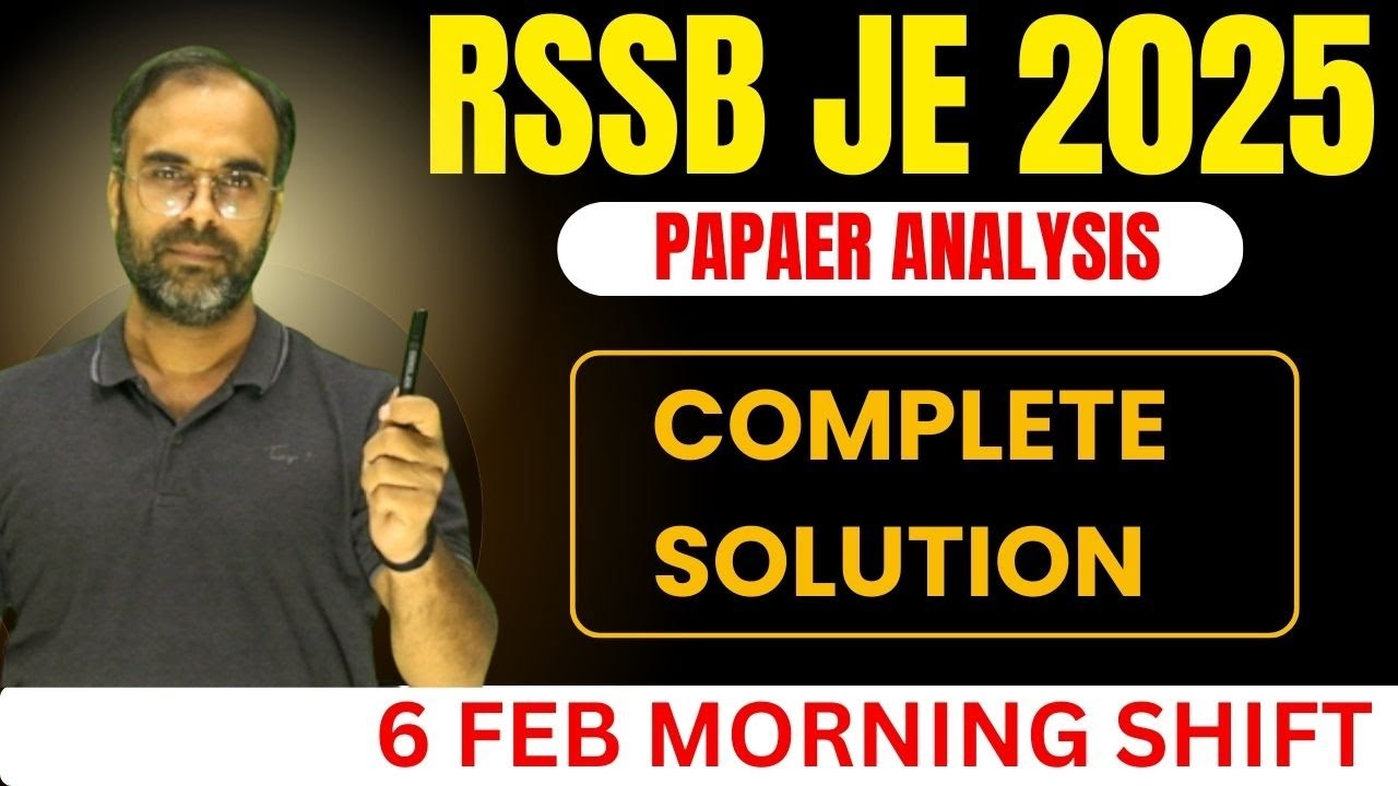 RSSB JE 2025 PAPER ANALYSIS | 🎁🎁  | #rssbje #rssb #sureshsir