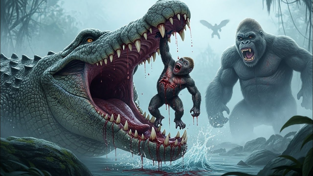 King Kong’s Rage The Deadly Crocodile Battle Begins 🐊