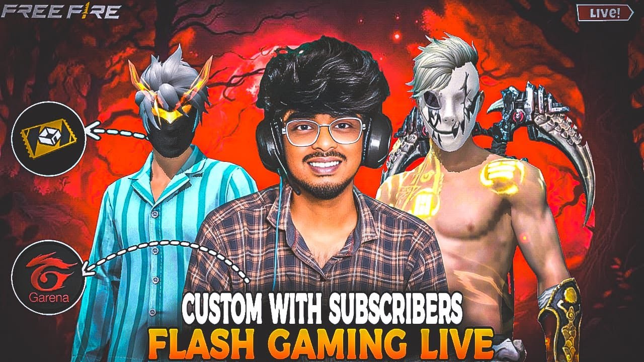 ❤Free Fire Custom With Subscribers | Flash Gaming Live 📈 Free Fire Live Tamil ❤