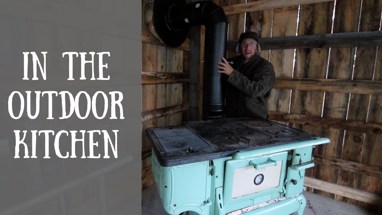 🔥Installing the Chimney to the Antiques Wood Cook Stove🔥