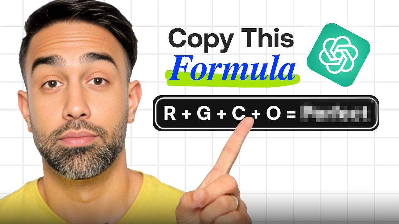 I Discovered the Perfect ChatGPT Prompt (The 4-Part Formula)