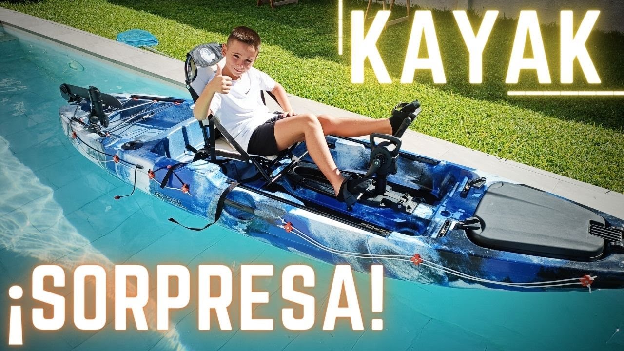 Sorpresa a mi hijo con su primer kayak.