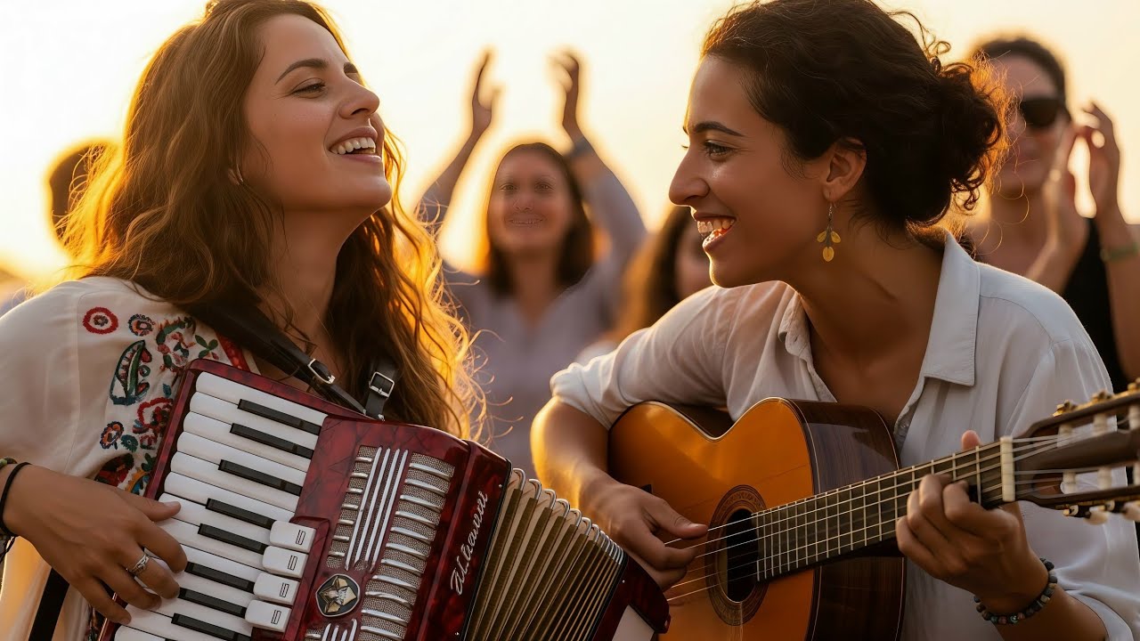 The Most Beautiful Fusion! Spanish Guitar & Accordion | Relaxing Background Music
