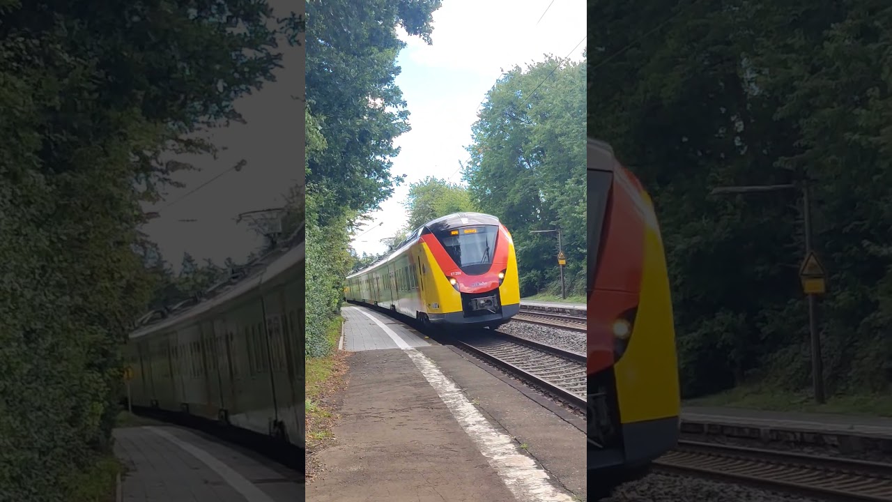 Hessische Landesbahn (RB 40 / RB 41) h&auml;lt in Kirch G&ouml;ns