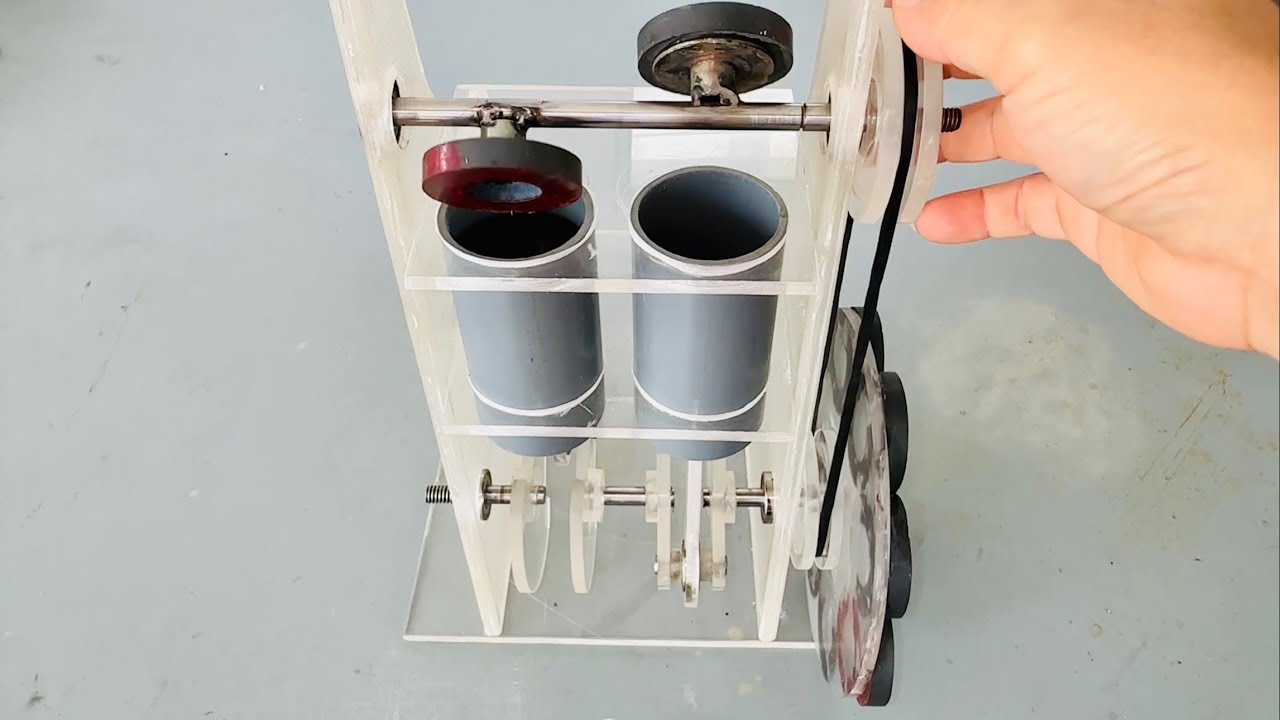 2 Cylinder Free Engine. How to make magnetic engine free energy