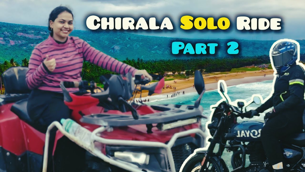 Chirala Beach vlog 🌊 Return to Hyderabad | Female Rider | Part 2