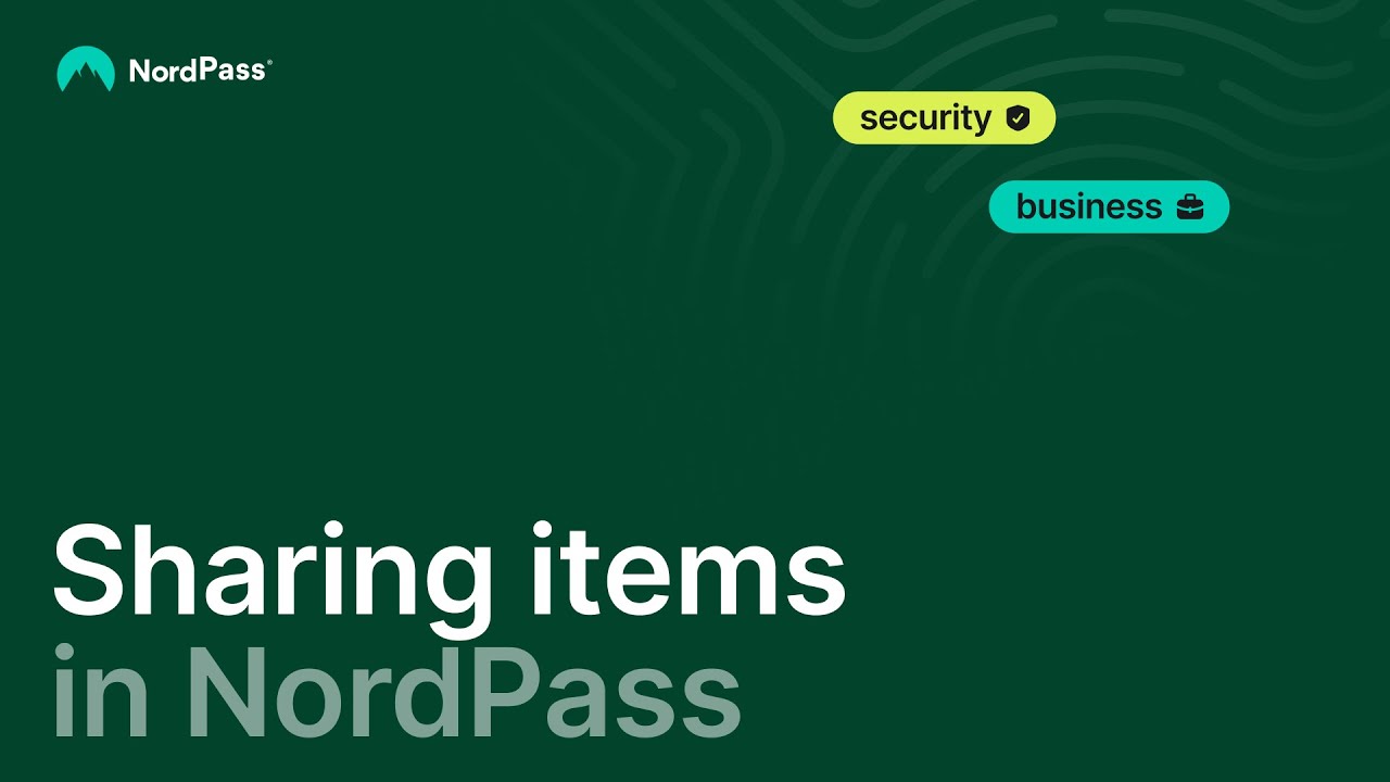 Sharing Items in NordPass