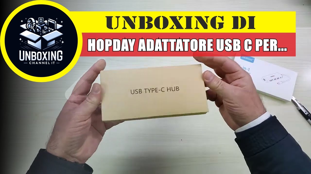 HOPDAY Adattatore USB C per MacBook Pro  Air Ipad Pro, adattatore 6 in 1 con uscita HDMI