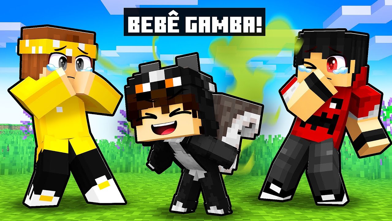 NASCI como BEBÊ GAMBÁ no Minecraft!