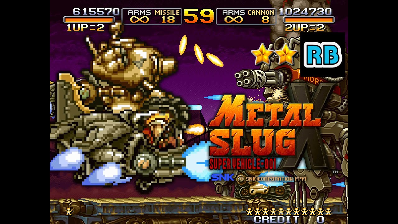 1999 [60fps] Metal Slug X 2Players Nomiss ALL