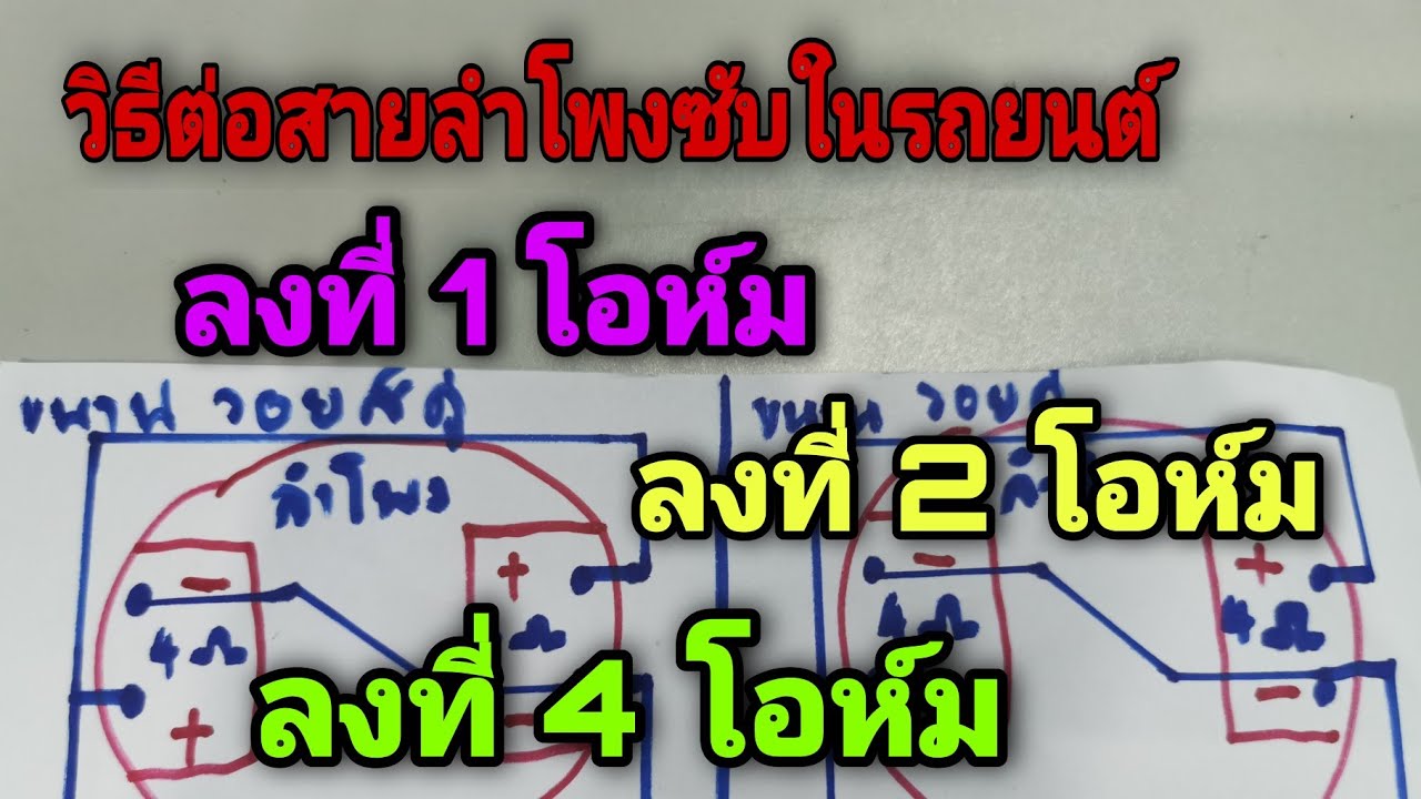วิธีต่อสายลำโพงซับ​วูฟเฟอร์​ เครื่องเสียงรถยนต์​ เครื่องเสียงบ้าน