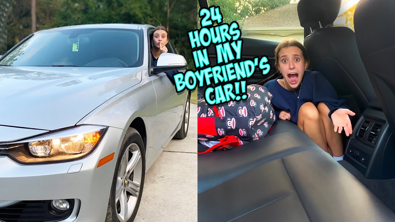 24 Hours in my BoyFriend's CAR!!