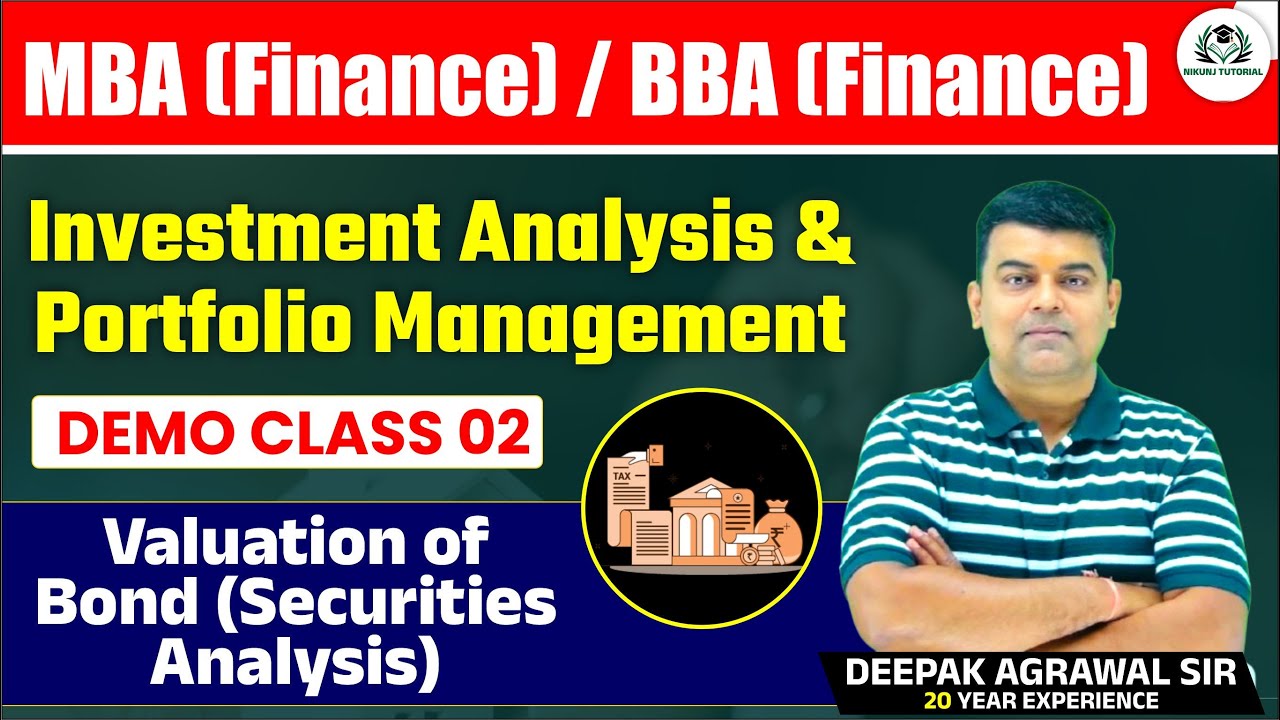 02 | Valuation of Bond (Securities Analysis) | MBA | Investment Analysis & Portfolio Management