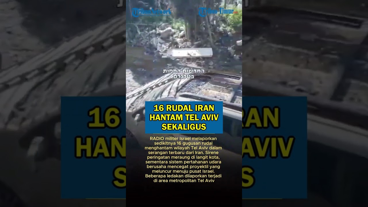 LOLOS DARI SERGAPAN IRON DOME ISRAEL 16 RUDAL IRAN HANTAM TEL AVIV SEKALIGUS