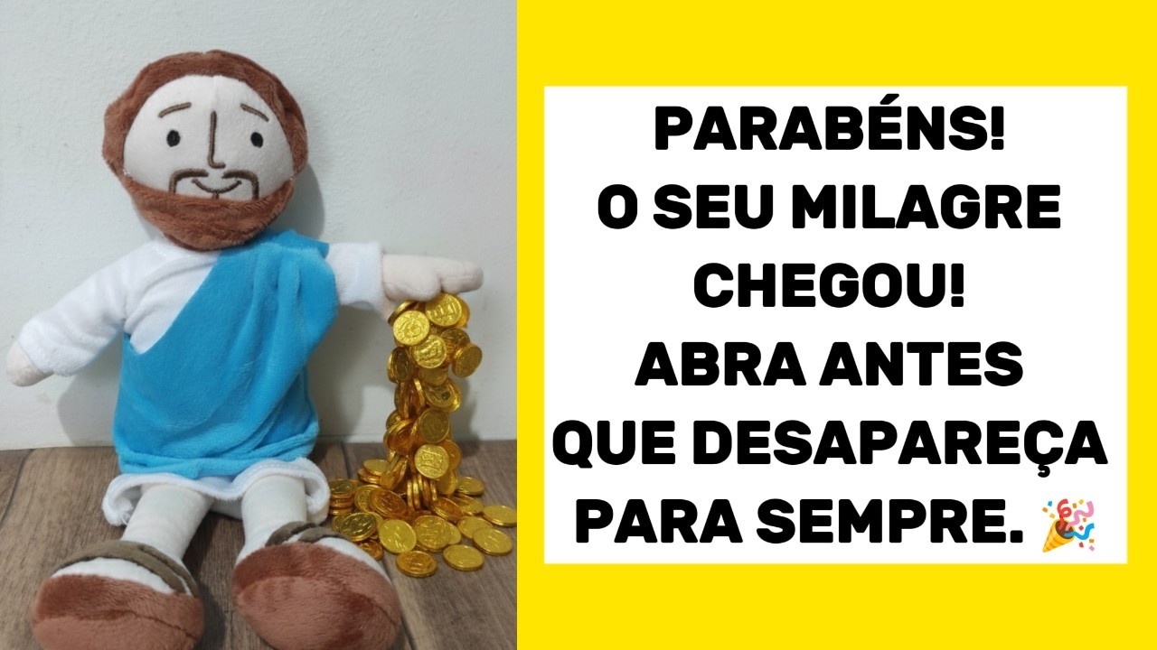 Seu milagre finalmente chegou. DEUS diz: 