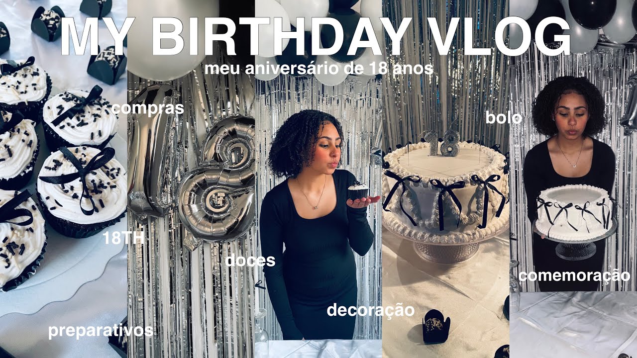 vlog: aniversário 18 anos🪩| preparativos, decoração, bolo, comprinhas, doces, festa, pinterest party