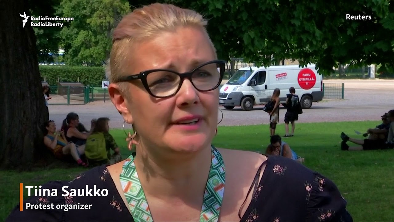 Thousands Demonstrate In Helsinki Ahead Of Trump-Putin Summit