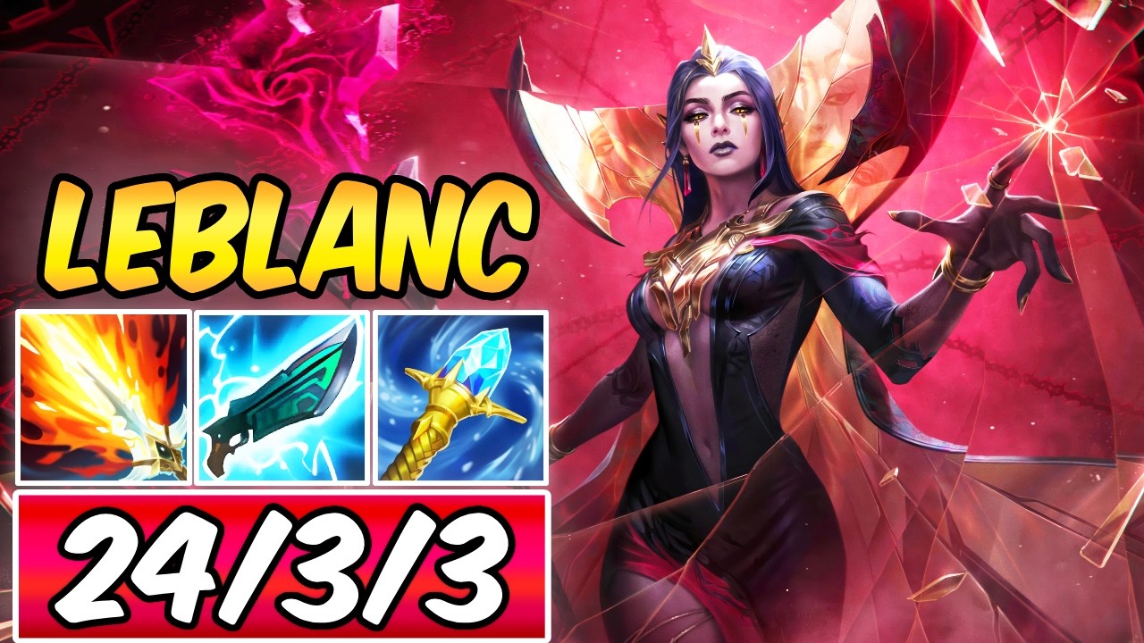 S+ HEXTECH GUNBLADE LEBLANC MID OP | New Build & Runes S16 | LeBlanc How To Carry League of Legends