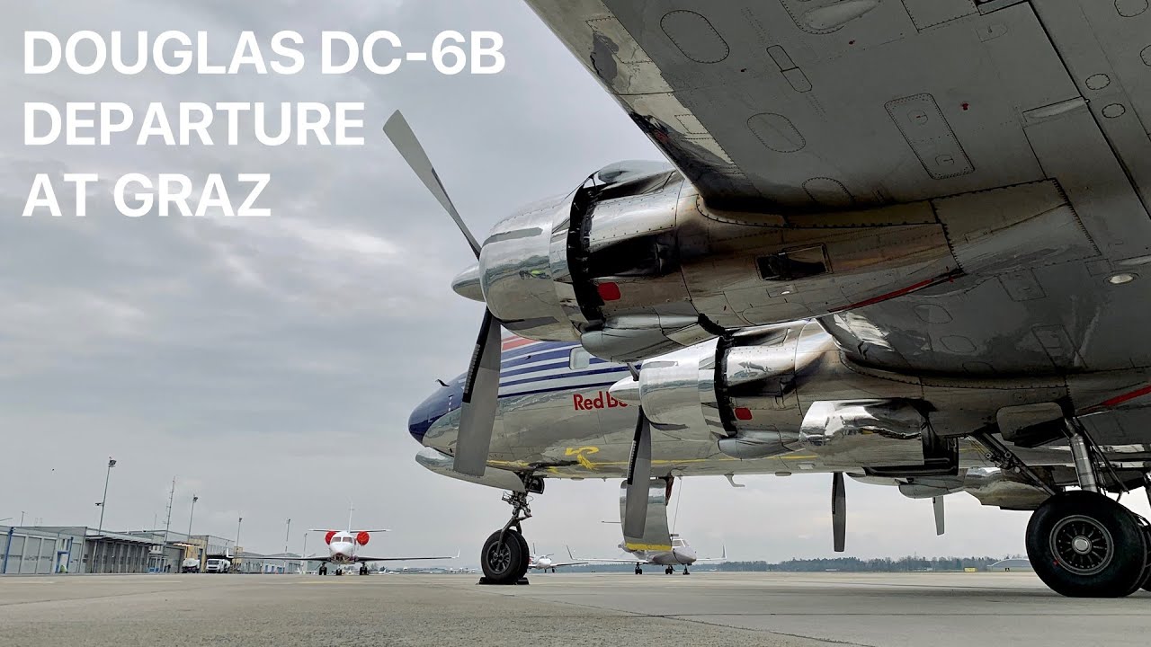 FLYING THE DOUGLAS DC-6B OUT OF GRAZ (4K)