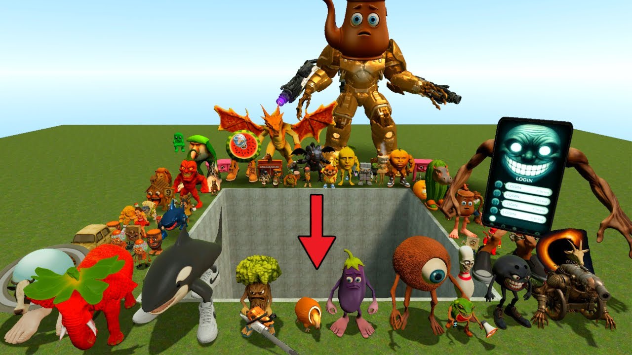 Spartan Kicking Italian Memes in  Deep Pit | Garry's Mod