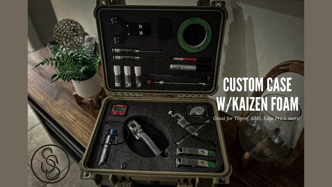 How to make a custom case for any sharpening system (TSPROF, KME, EDGE PRO, HAPSTONE) ft Kaizen Foam