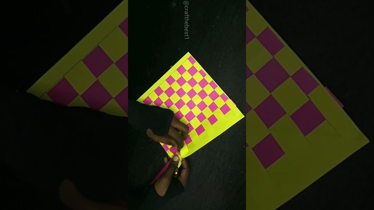 How to make paper mat / Weaving Paper / Paper mat #shorts #youtubeshorts #diy