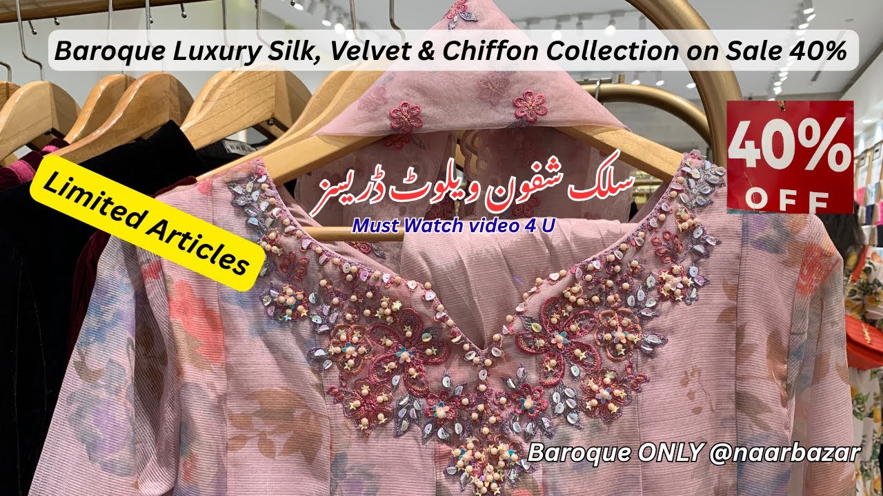 Baroque Luxury Silk, Velvet & Chiffon Collection on Sale 40% | Baroque New Arrival Winter Viscose