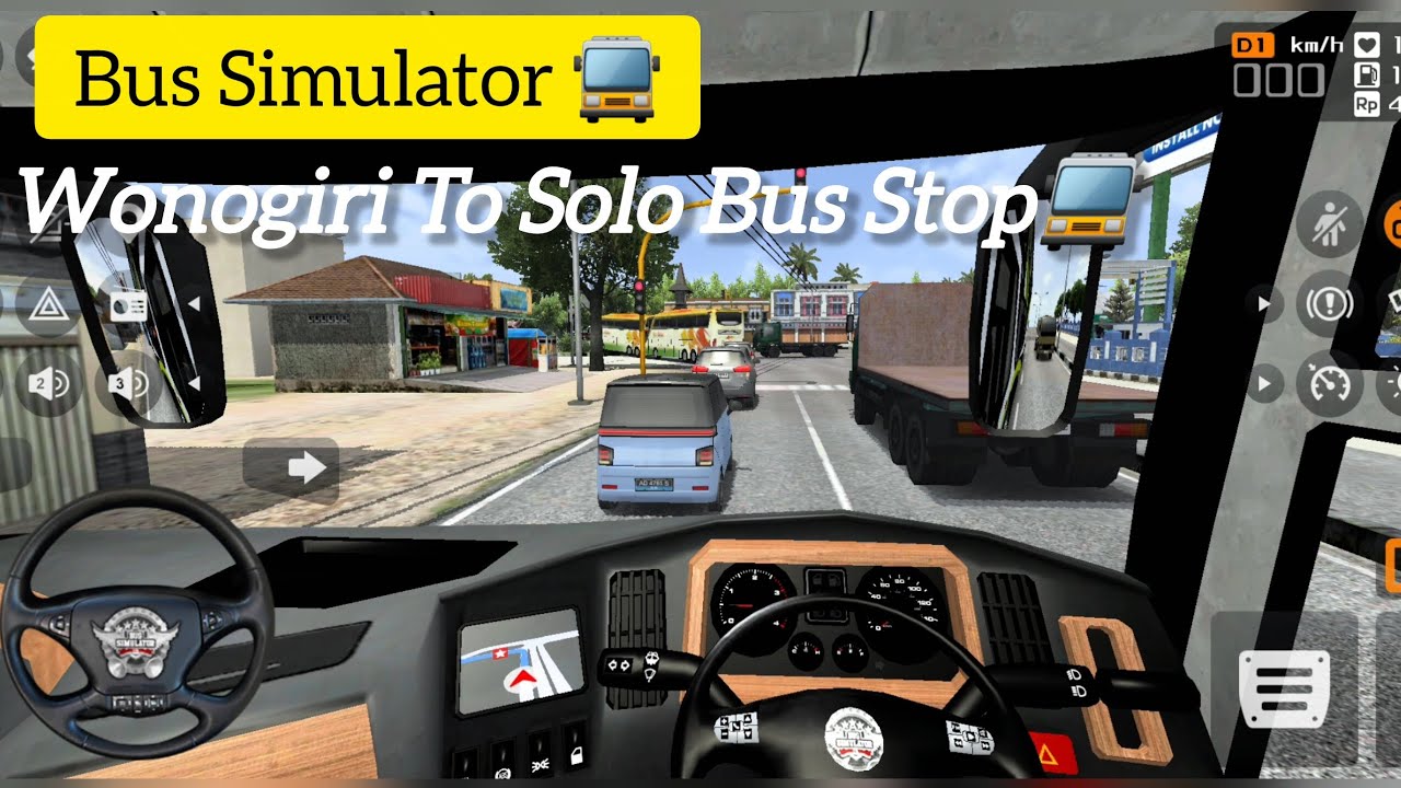 Bus Simulator 🚍 Wonogiri to Solo Bus Stop 🚍