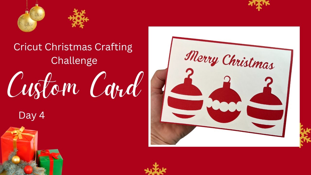 How to make a custom Christmas card with Cricut -  Using free designs and fonts!