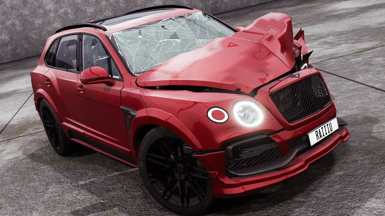 Crash Testing The $200,000 Bentley Bentayga In BeamNG Drive