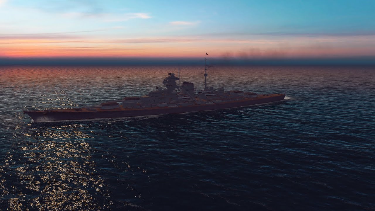 Battleship Bismarck - Blender  / Unity