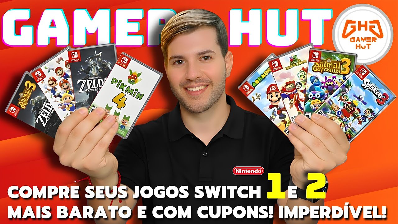 Onde COMPRAR JOGOS para seu NINTENDO SWITCH 1 e 2 mais BARATOS  e com BASTANTE CUPONS! AMEI DEMAIS!