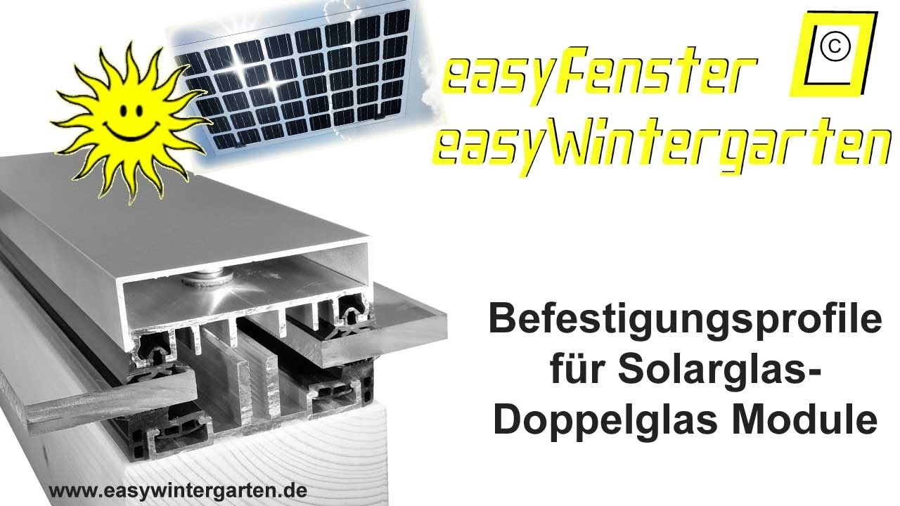 Befestigungsprofile f&uuml;r Solarglas Doppelglasmodule - Unterkonstruktion Premium f&uuml;r Solarglas
