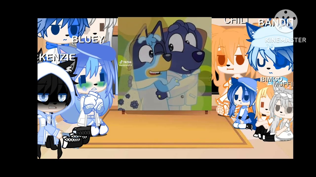 Los familiares de Bluey 💙 reaccionan a su chipeo con mackenzie🖤🤍