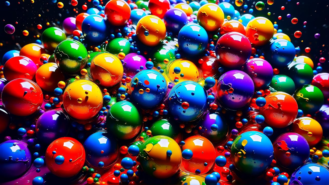 NO Copyright Free to Use Liquid Balls Abstract Background Video | 4K Ultra HD | No Sound | OLED Safe