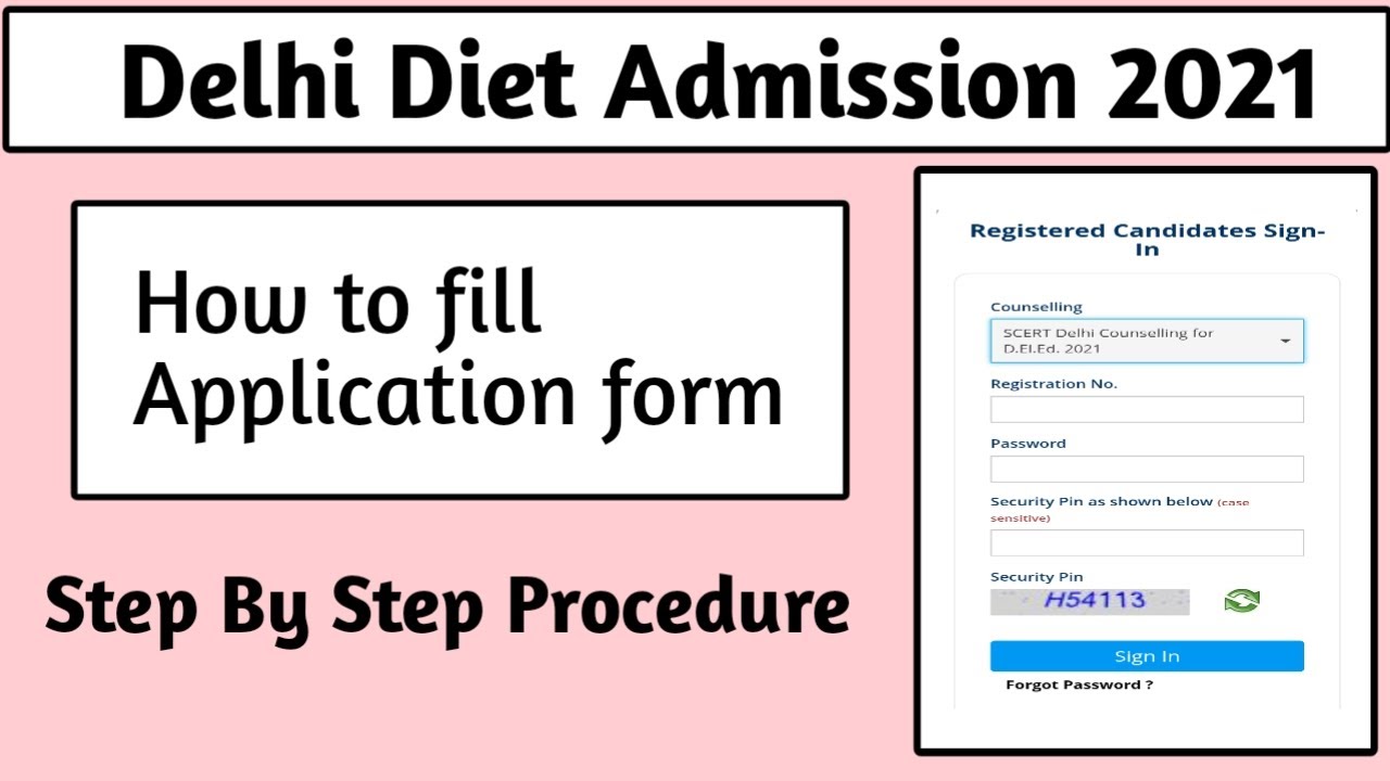 How to fill delhi diet application form 2021| Delhi diet admission 2021